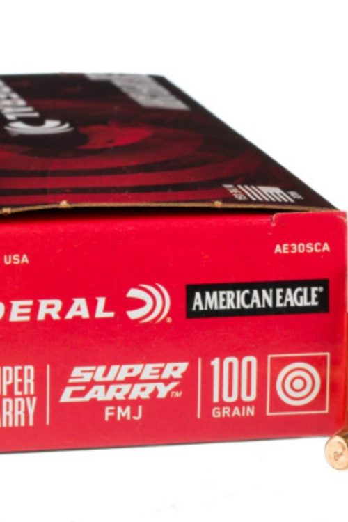 1000 Rounds of .30 Super Carry Ammo by Federal Eagle – 100gr FMJ