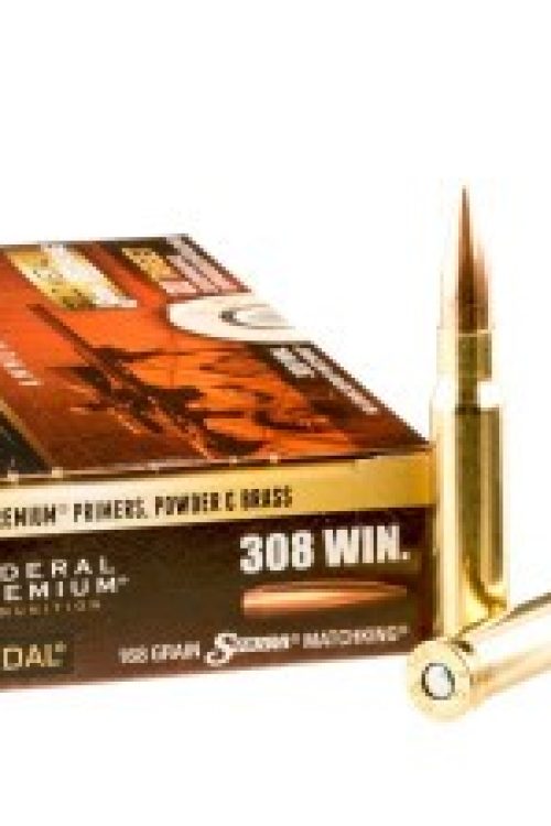 200 Rounds of .308 Win Ammo by Federal Sierra Match King – 168gr HPBT