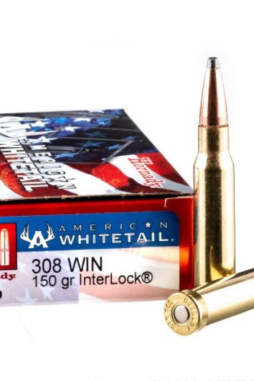 200 Rounds of .308 Win Ammo by Hornady American Whitetail – 150gr SP