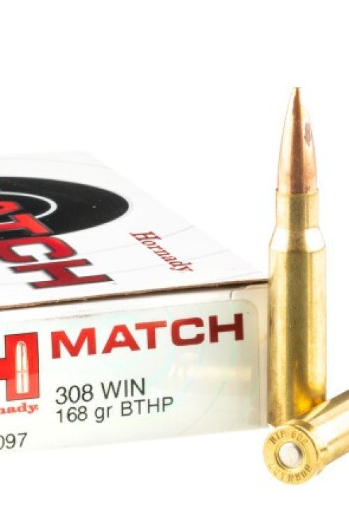 200 Rounds of .308 Win Ammo by Hornady Match – 168gr HPBT