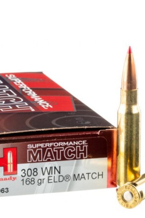 200 Rounds of .308 Win Ammo by Hornady Superformance Match – 168gr ELD Match