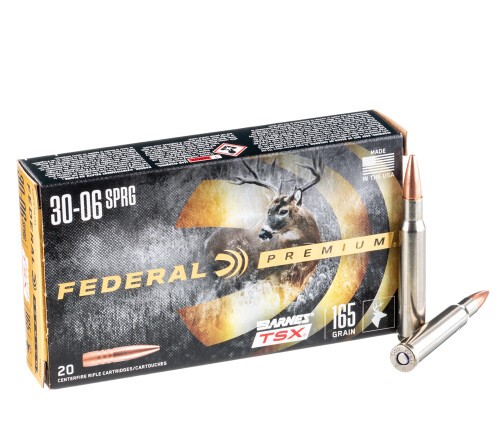 200 Rounds of 30-06 Springfield Ammo by Federal - 165gr TSX