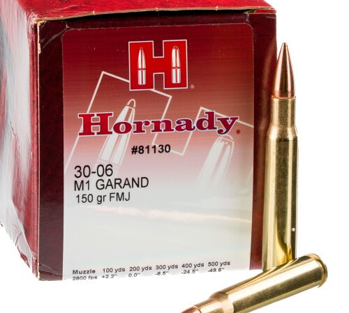 200 Rounds of 30-06 Springfield Ammo by Hornady M1 Garand – 150gr FMJ