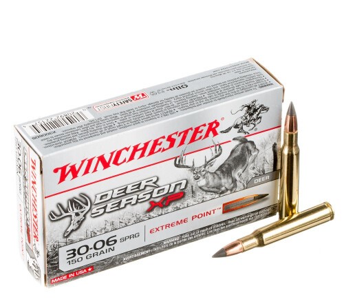 200 Rounds of 30-06 Springfield Ammo by Winchester Deer Season XP - 150gr Extreme Point