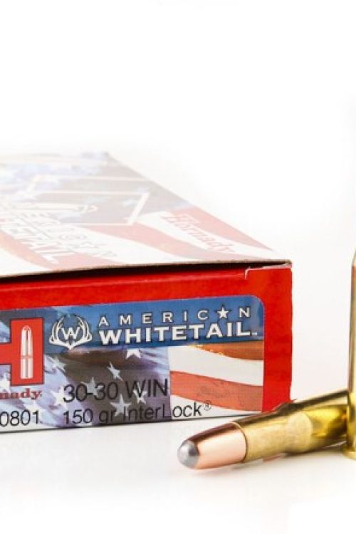 200 Rounds of 30-30 Win Ammo by Hornady American Whitetail – 150gr RN Interlock