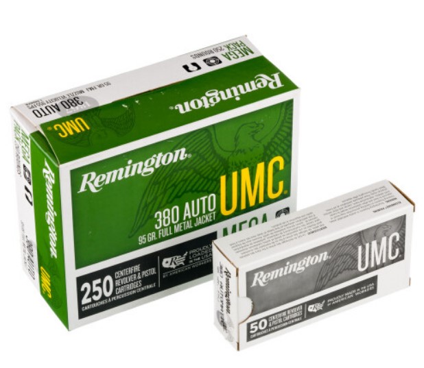 250 Rounds of .380 ACP Ammo Remington - 95gr MC - Image 2