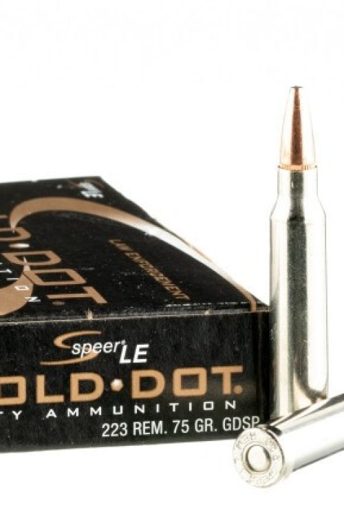 500 Rounds of .223 Rem Ammo by Speer Gold Dot – 75gr SP