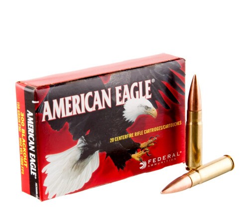 500 Rounds of .300 AAC Blackout Ammo by Federal American Eagle - 150gr FMJ