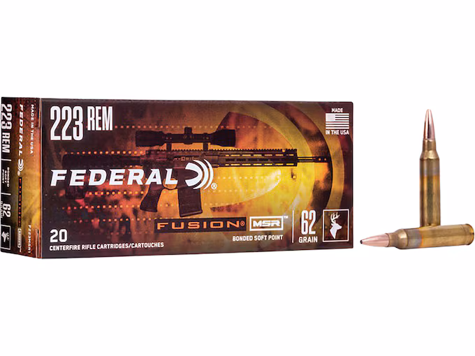Federal Fusion MSR 223 Remington Ammo Round Nose