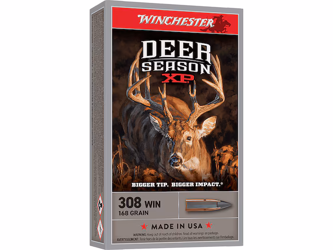 Winchester Deer Season XP 308 Winchester Ammo 168 Grain Box of 20