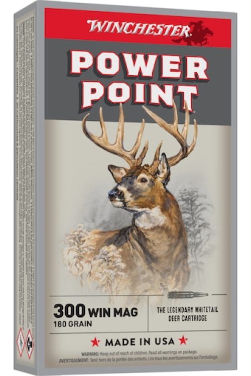 Winchester Power Point 300 Winchester Magnum Ammo 180 Grain  Box of 20