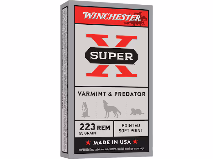 Winchester Super X 223 Remington Ammo  Jacketed Soft Point