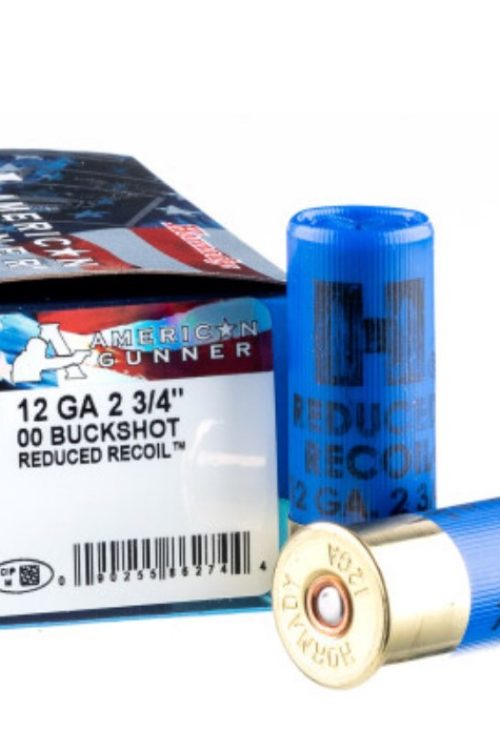 100 Rounds of 12ga Ammo by Hornady American Gunner Buck