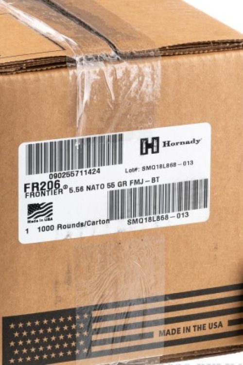 1000 Rounds of 5.56×45 Ammo by Hornady Frontier – 55gr FMJ M193