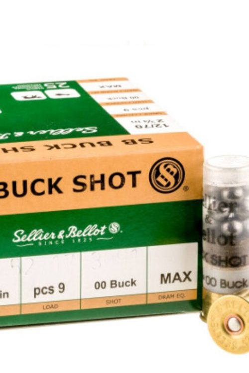 250 Rounds of 12ga 9P Ammo by Sellier & 00 Buck