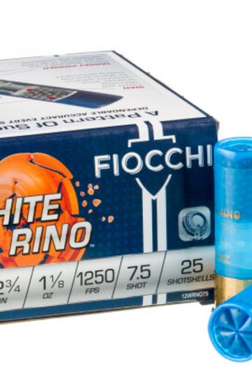 250 Rounds of 12ga Ammo by Fiocchi White Rino #7.5 shot