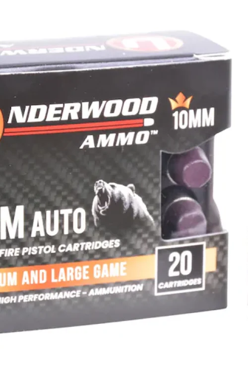 Underwood Hard Cast 10mm Auto Ammo 220 Grain Flat Nose Box of 20